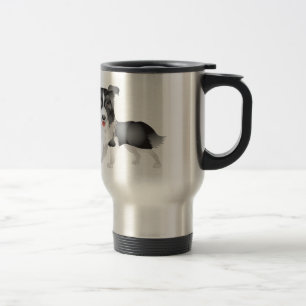 Love Border Collie Puppy Dog Travel Coffee Mug