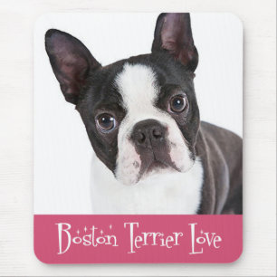 Love Boston Terrier Puppy Dog  Mousepad