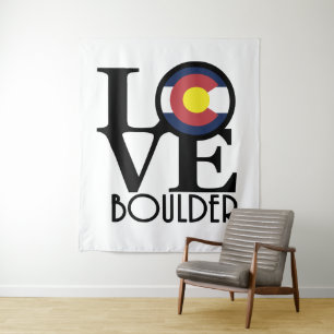 LOVE Boulder Colorado Tapestry