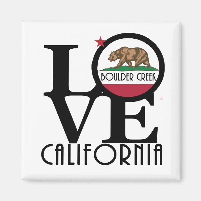 LOVE Boulder Creek California Magnet (Front)