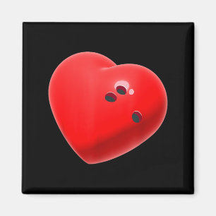 Love Bowling Ball Hearts Bowling Lover Valentine's Magnet