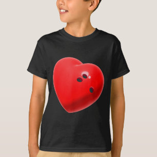 Love Bowling Ball Hearts Bowling Lover Valentine's T-Shirt