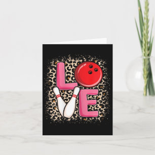 Love Bowling Cute Bowling Women Girls Bowler Card
