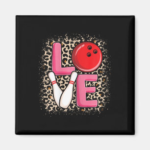 Love Bowling Cute Bowling Women Girls Bowler Magnet