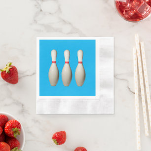 Love Bowling Pins Paper Napkin