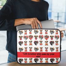 Love Boxer Dog Romantic Watercolor Electronics Bag