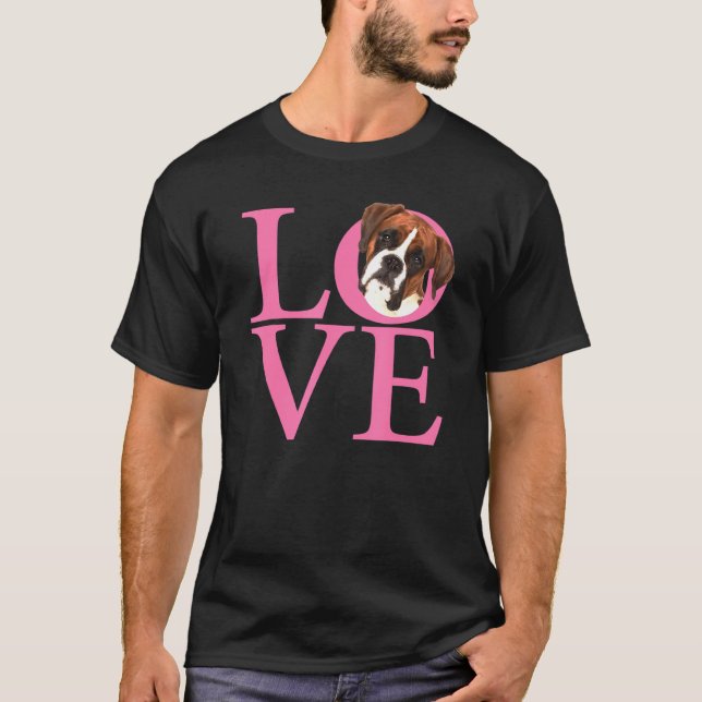Love Boxer Dog  T-Shirt (Front)