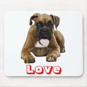 Love Boxer Puppy Dog Mousepad