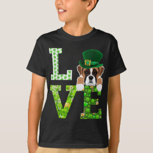 Love Boxer St. Patrick's Day Funny dog lover Gift T-Shirt
