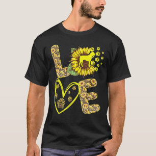 Love Boxer Sunflower Dog T-Shirt