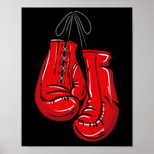 Love Boxing Gloves Illustration Gifts Boxer Gift Poster