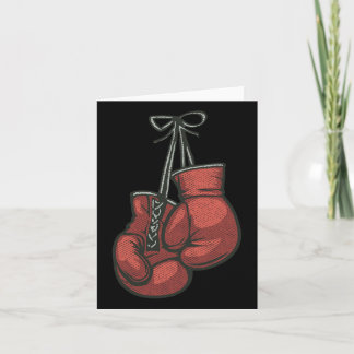 Love Boxing Gloves Retro Vintage Red Boxer Gift Mm Card