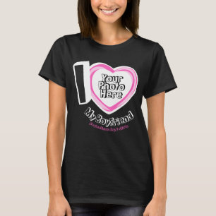 Love Boyfriend with Photo Newly Weds Bff T-Shirt