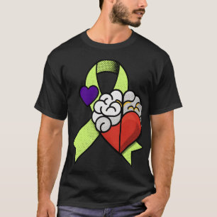 Love Brain Heart Awareness T-Shirt Heart and Bra