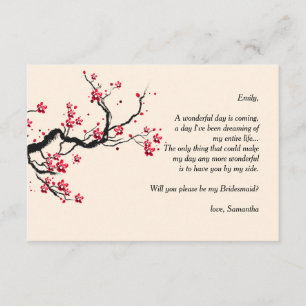 Love Branch Bridesmaid Request Cards