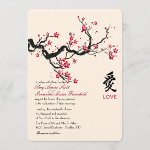 Love Branch Lesbian Wedding Invitation custom