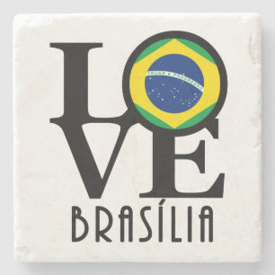 LOVE Brasília Stone Coaster