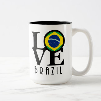 LOVE Brazil 15oz Two-Tone Coffee Mug