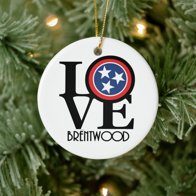 LOVE Brentwood Tennessee Ceramic Tree Decoration (Tree)