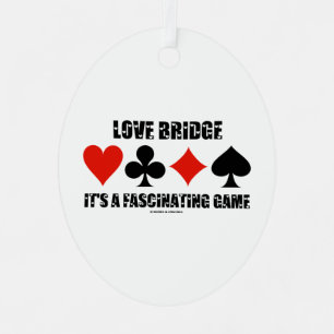 Love Bridge It's A Fascinating Game Card Suits Metal Tree Decoration