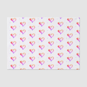 Love Bright Hearts Tissue Paper