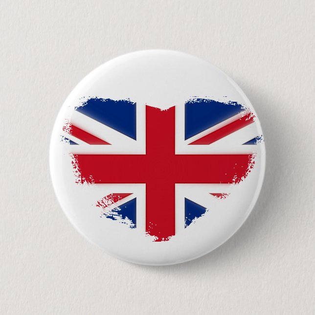 Love Britain 6 Cm Round Badge (Front)