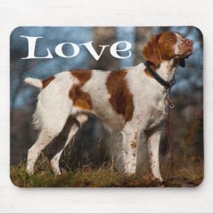 Love Brittany Spaniel Puppy Dog Mousepad