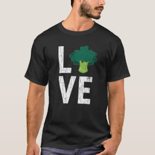 Love Broccoli Funny Vegan Vegetables Vegetarian Gr T-Shirt
