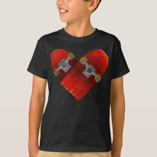 Love broken board skateboarding design T-Shirt