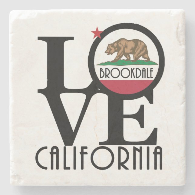 LOVE Brookdale California Stone Coaster (Front)
