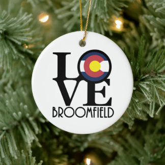 LOVE Broomfield Colorado Ceramic Tree Decoration