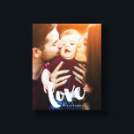 "Love" Brush Script Photo Canvas Print<br><div class="desc">Full bleed photo canvas featuring the word "love" in trendy brush typography. Personalise it with your wedding date,  family name,  or any text of your choice for a beautiful and unique piece of wall art.</div>