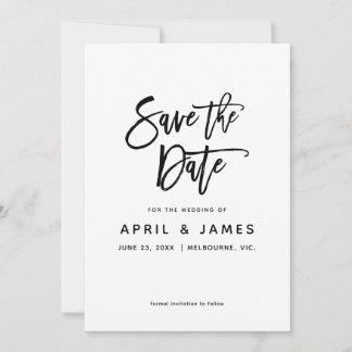 Love Brush Typography Save The Date