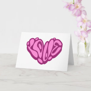 Love Bubble Pink Heart Card