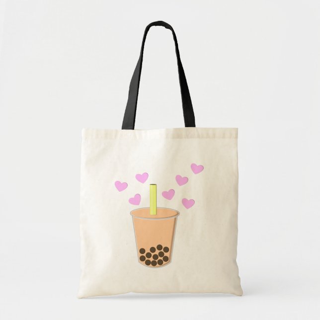 Love Bubble Tea Tote Bag (Front)