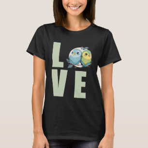 Love Budgie Mom Budgerigar Parakeet Bird 19 T-Shirt