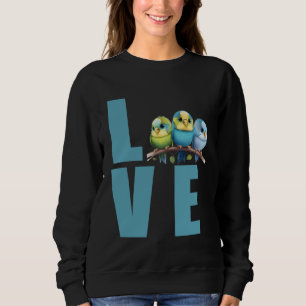 Love Budgie Mom Budgerigar Parakeet Bird 22 Sweatshirt