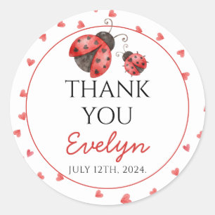 Love Bug Baby Shower Classic Round Sticker