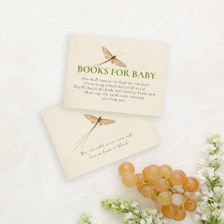 Love Bug Books for Baby Shower Insert Card