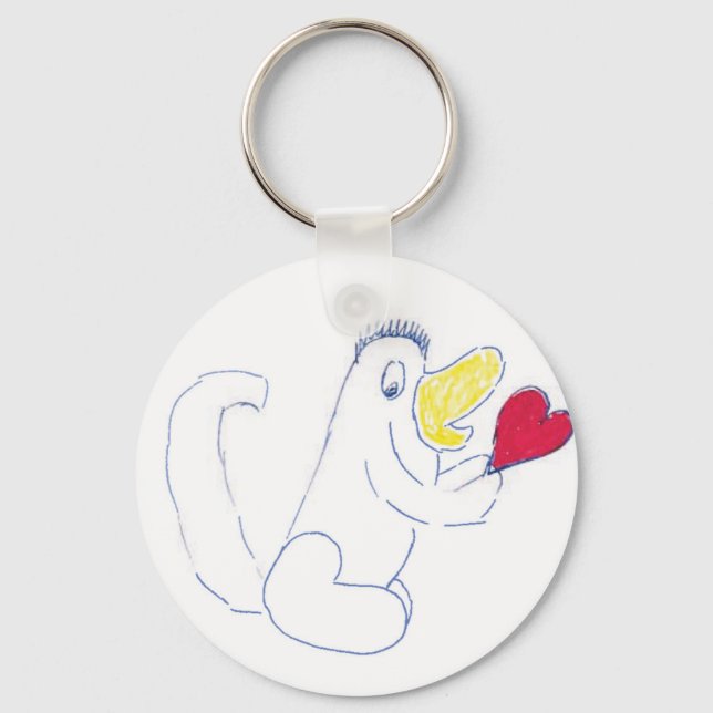 Love Bug Button keyring (Front)