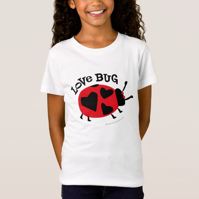 Love Bug Cute Girls T-shirt (Front)