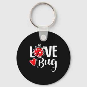 Love Bug Cute Valentine's Day Party Ladybug Key Ring
