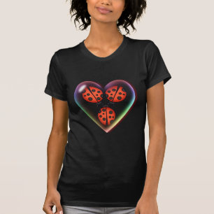 LOVE BUG & HEART BUBBLE by SHARON SHARPE T-Shirt
