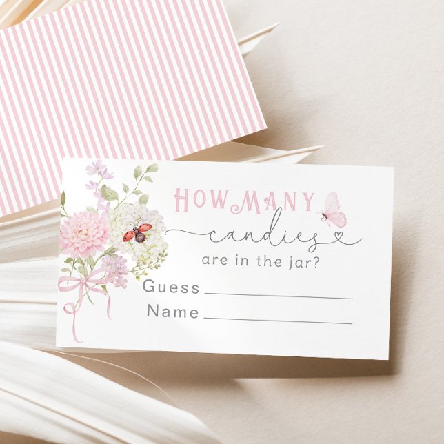 Love Bug How many Candies Baby Shower Enclosure Card (Creator Uploaded)