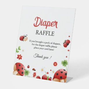 love bug insect Diaper raffle baby shower sign
