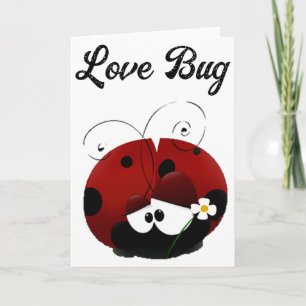 Love Bug Ladybug Cute Cartoon Valentine S Day T Sh Card