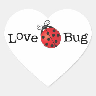 Love Bug - Ladybug Heart Sticker