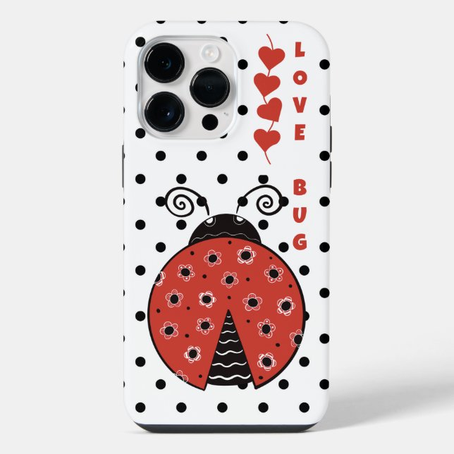 Love Bug Ladybug Tough Phone Case (Back)