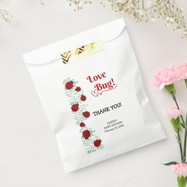 Love Bug Minimalist Baby Shower Favour Bags (Sealed)