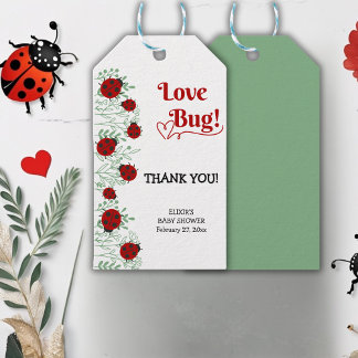 Love Bug Minimalist Baby Shower Gift Tags